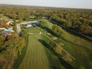 St Louis CC 13th Green Aerial